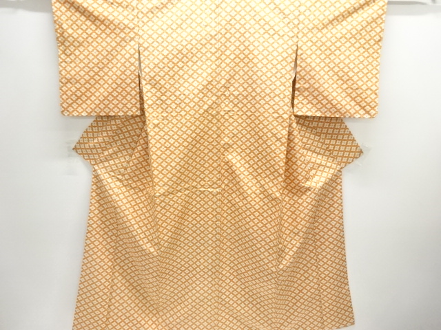 JAPANESE KIMONO / TSUMUGI / WOVEN FLOWER